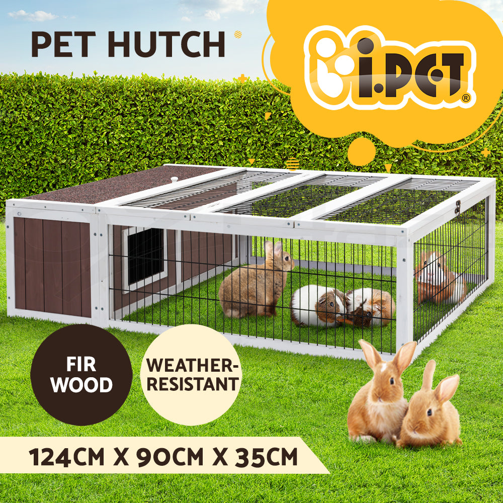I.Pet Chicken Coop Rabbit Hutch Large Extra Large Hutches Wooden House Run Cage