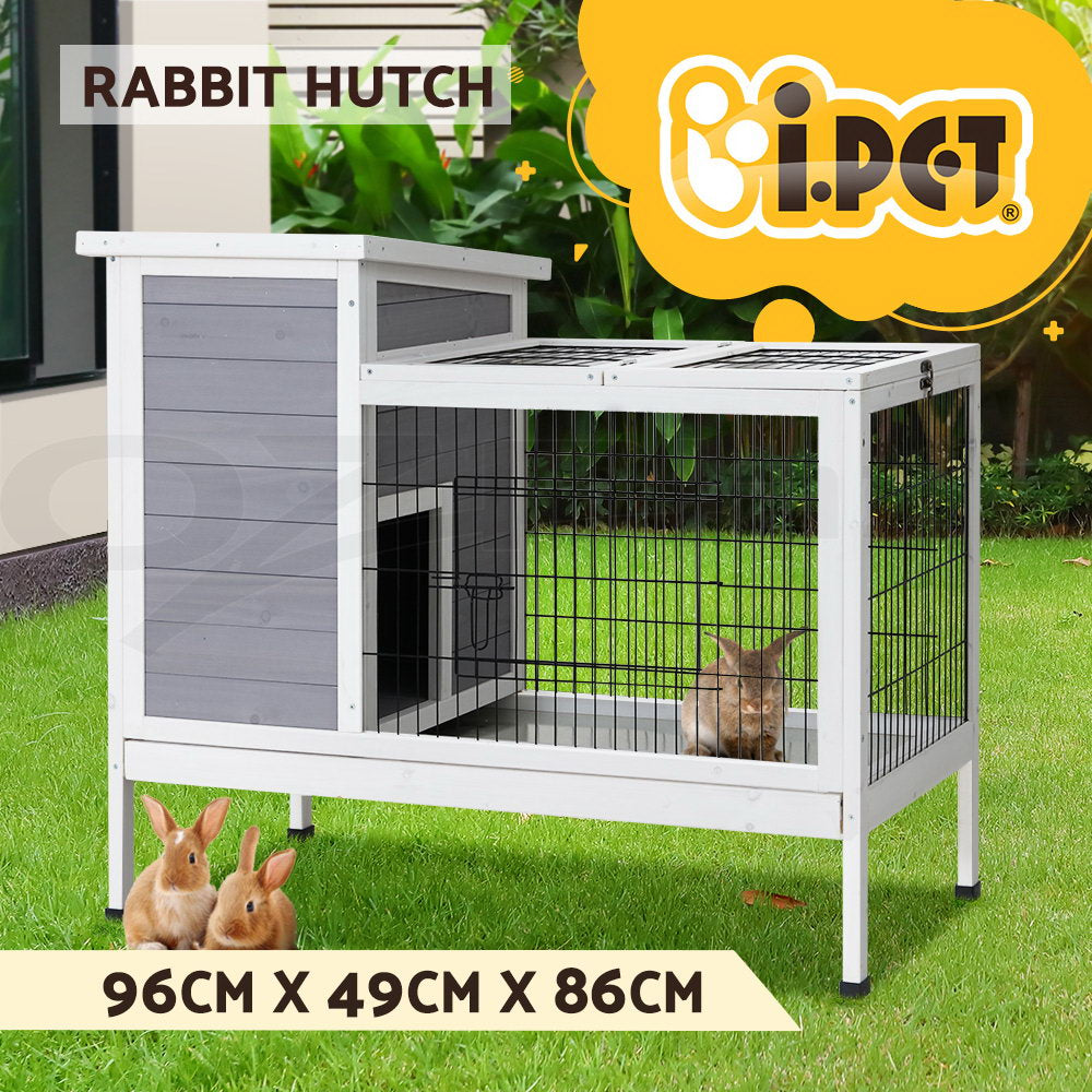 I.Pet Chicken Coop Rabbit Hutch Large Extra Large Hutches Wooden House Run Cage