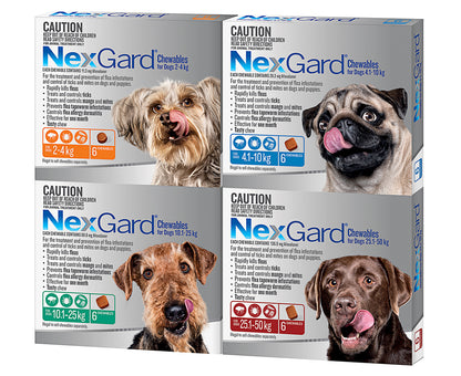 Flea & Tick Control Chews for XL Dogs 25.1-50Kg 6Pk