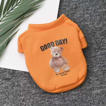 Dog Clothes Dog Costume Pet Clothes Cartoon Bear Pet Shirt Puppy Clothes Pet Vest Pet Clothes Dog Sport Shirt XS-XXL