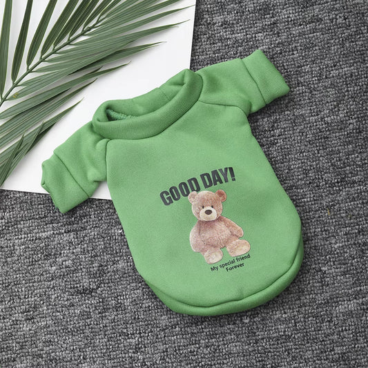 Dog Clothes Dog Costume Pet Clothes Cartoon Bear Pet Shirt Puppy Clothes Pet Vest Pet Clothes Dog Sport Shirt XS-XXL
